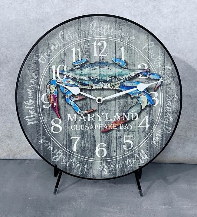 Blue Crab Wall Clock - CustomBigClocks