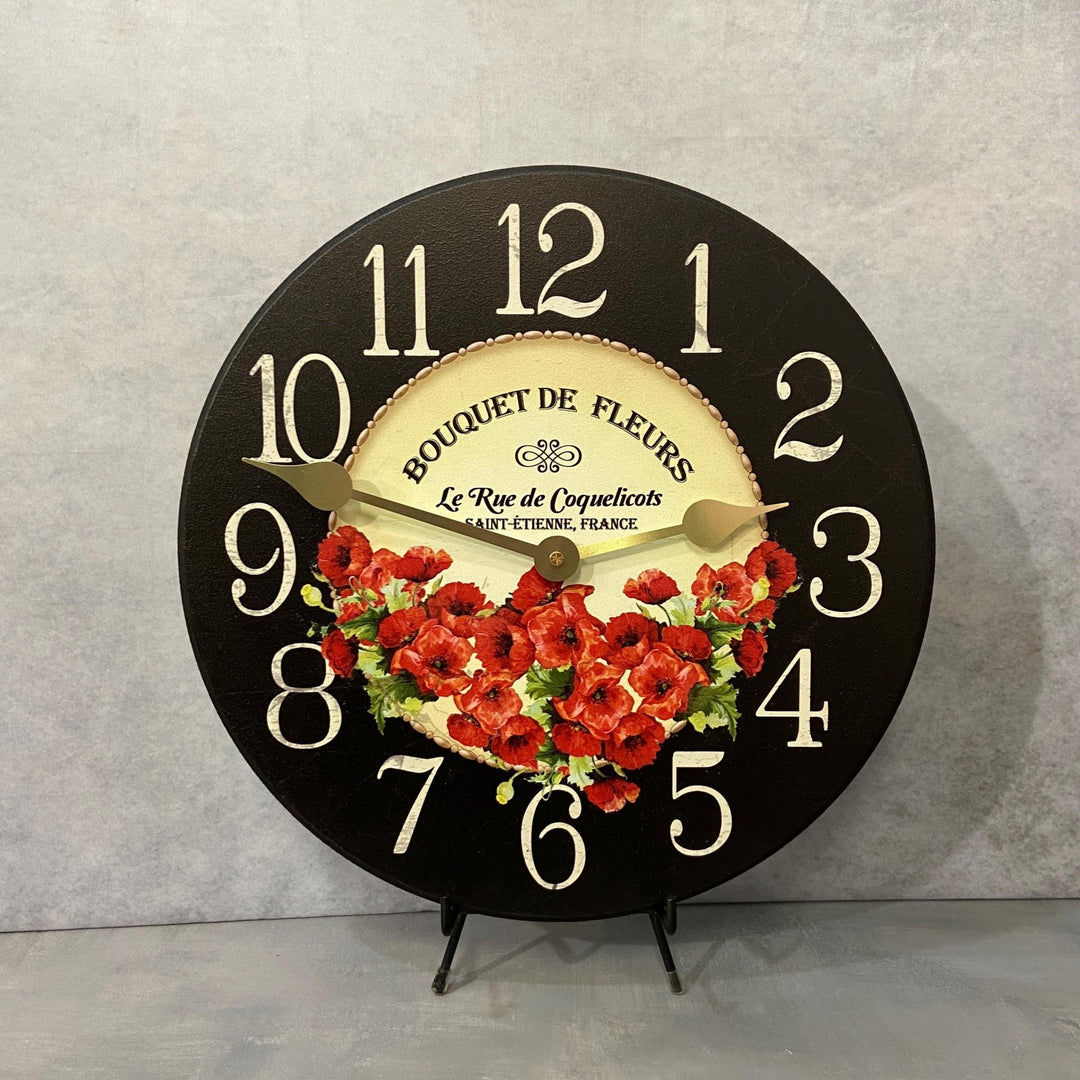 Poppies Wall Clock - CustomBigClocks