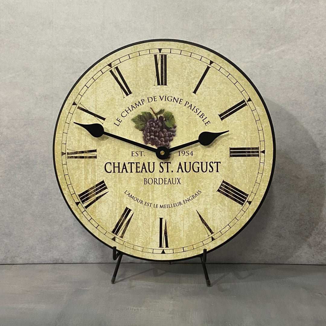 Wine Barrel Lid Wall Clock 3 - CustomBigClocks