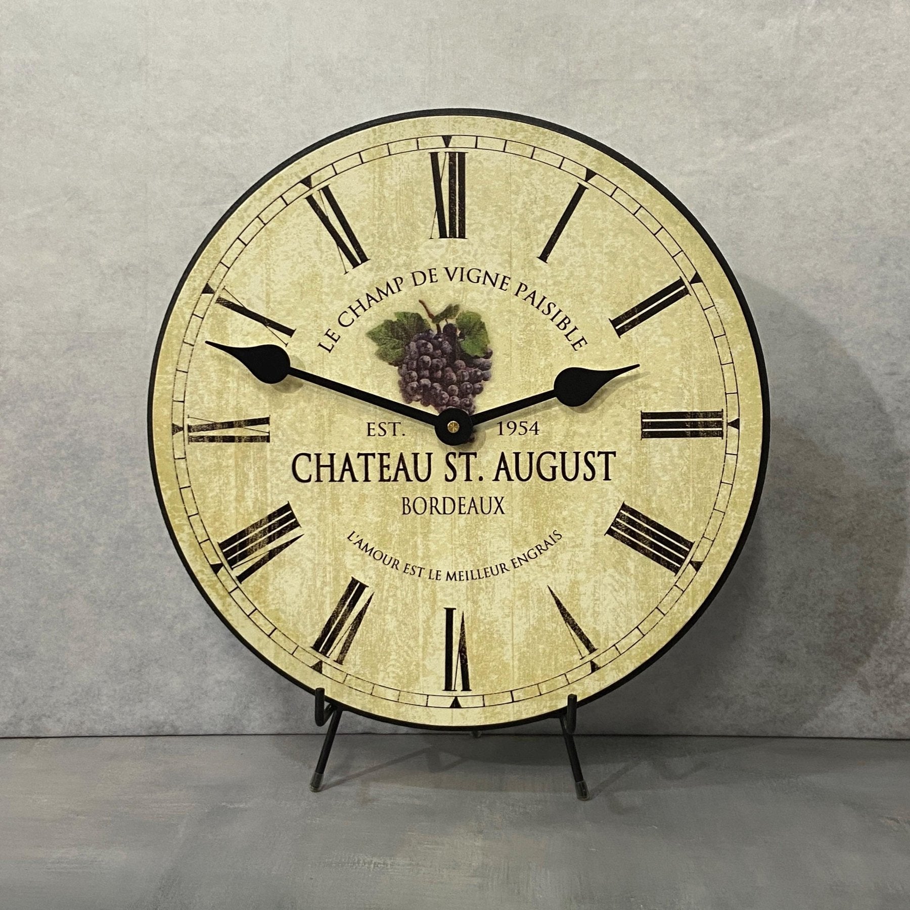 Wine Barrel Lid Wall Clock 3 - CustomBigClocks