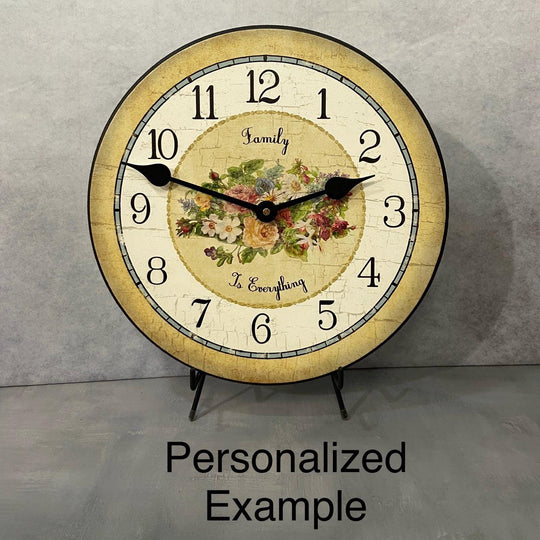 Emilie Floral Wall Clock - CustomBigClocks
