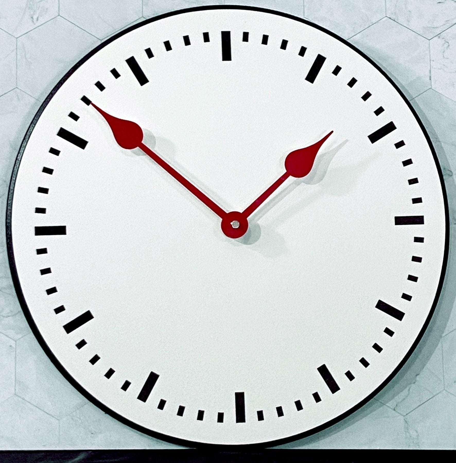 Swiss White Wall Clock - CustomBigClocks