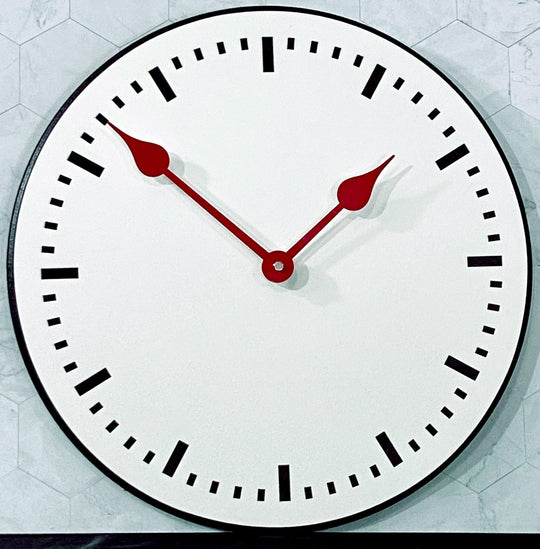 Swiss White Wall Clock - CustomBigClocks