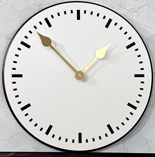 Swiss White Wall Clock - CustomBigClocks