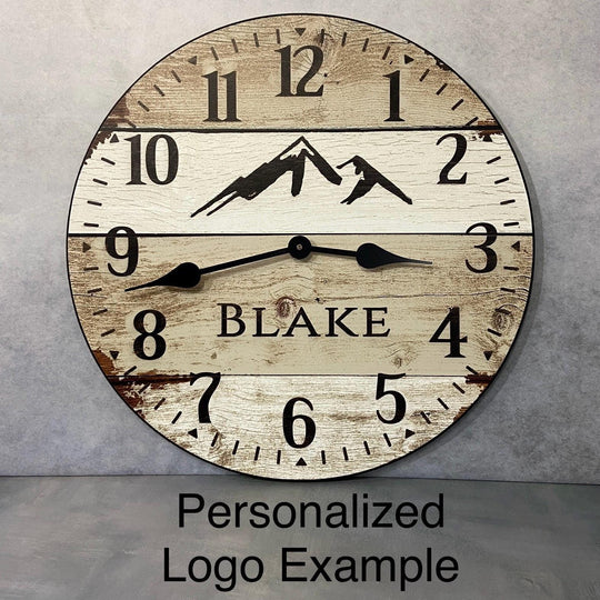Rustic Barnwood Wall Clock - CustomBigClocks