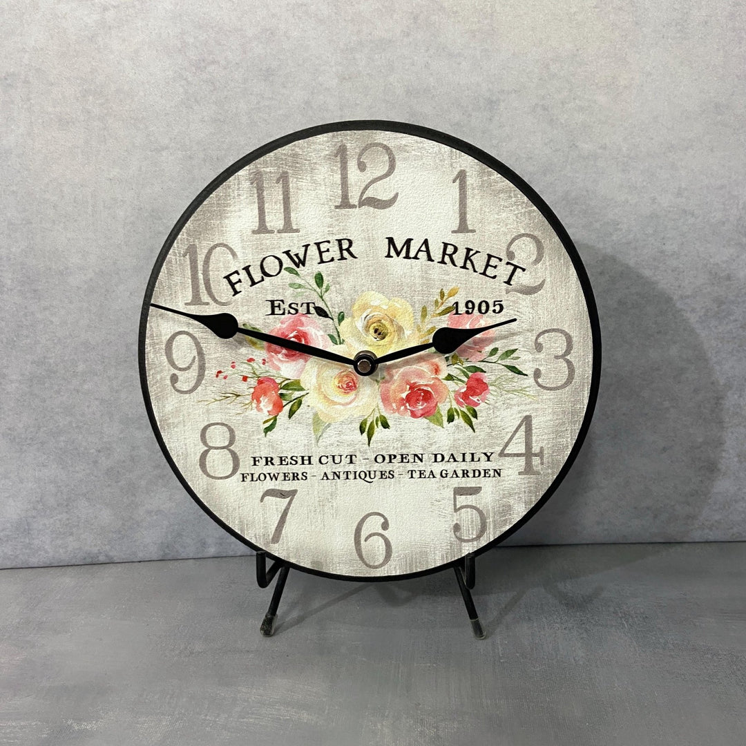 Flower Market Clock - CustomBigClocks