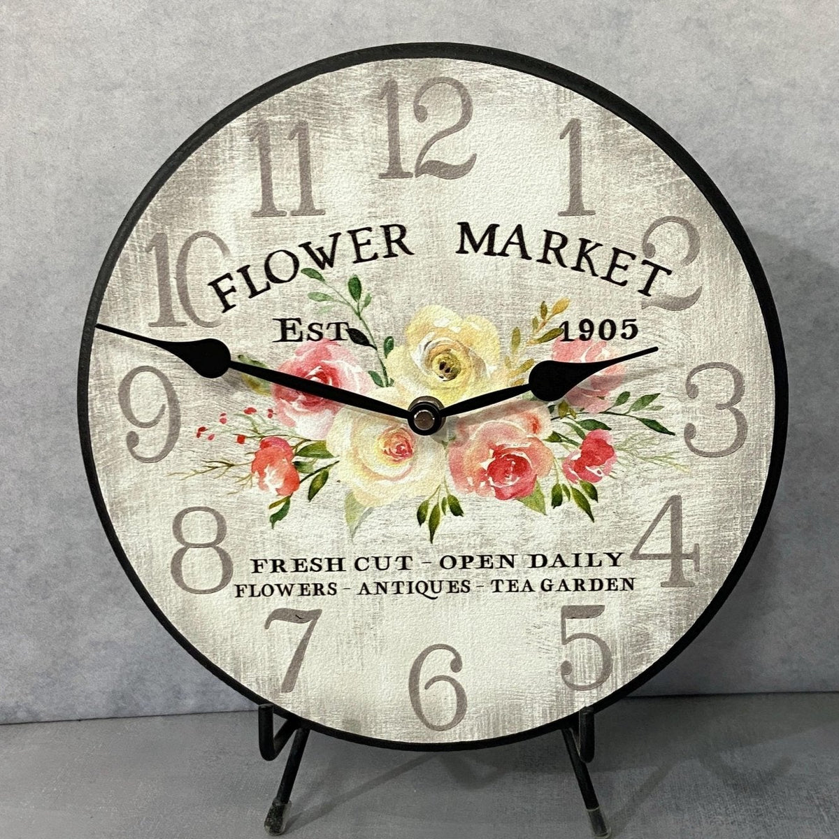 Flower Market Clock - CustomBigClocks