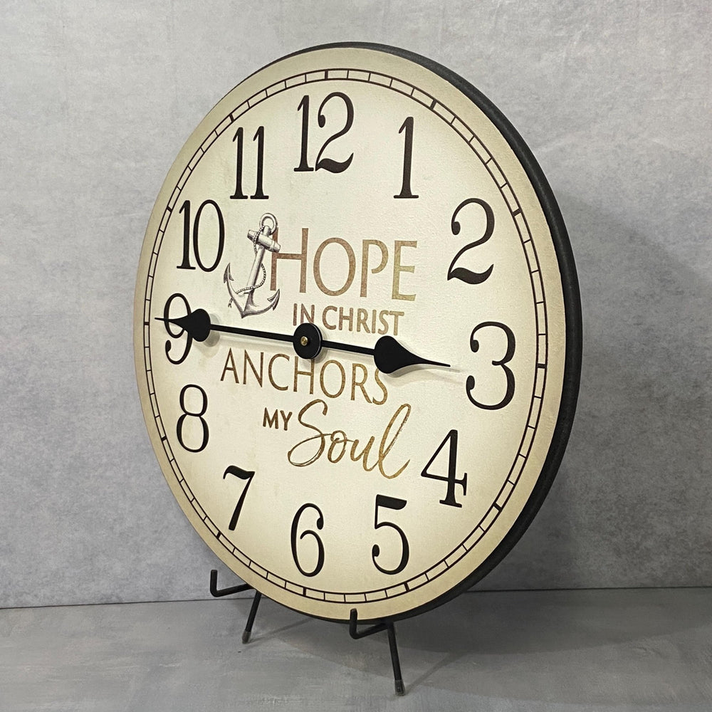 Hope In Christ Anchors My Soul Wall Clock - CustomBigClocks