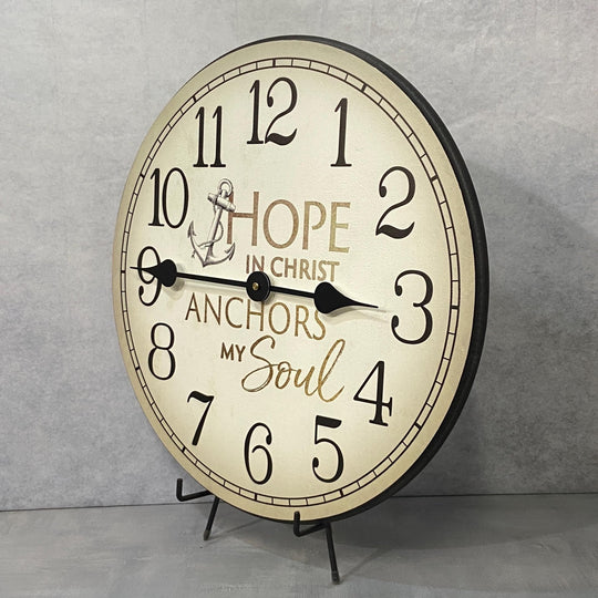 Hope In Christ Anchors My Soul Wall Clock - CustomBigClocks
