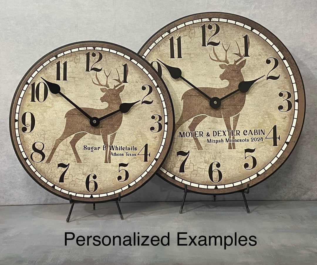 Cedar Deer Lodge Wall Clock - CustomBigClocks