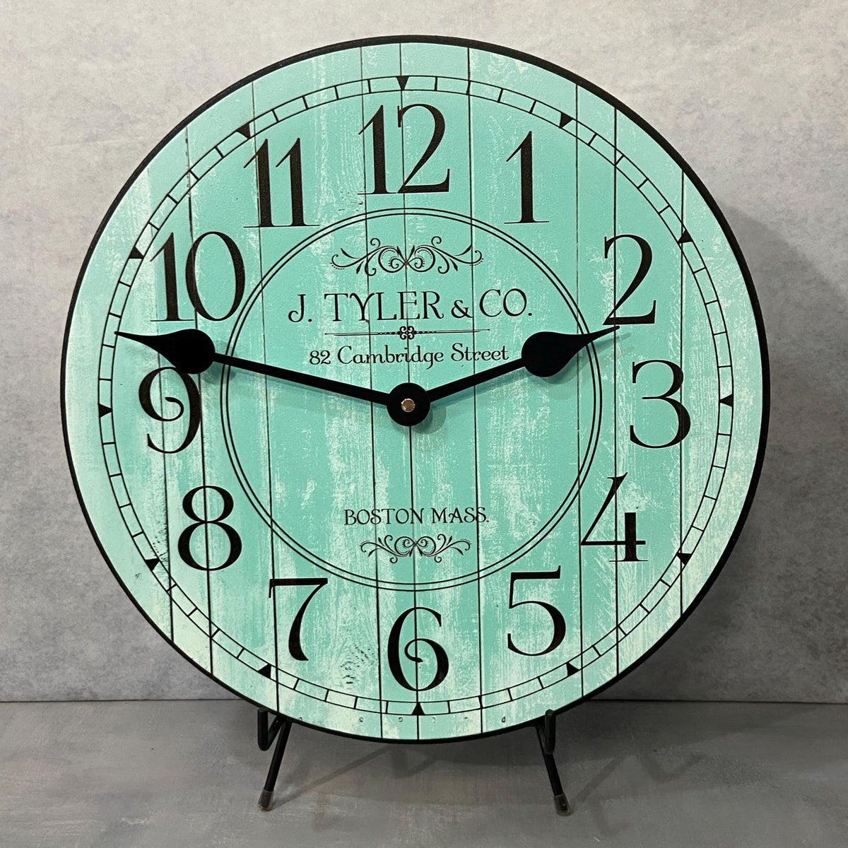 Harbor Turquoise Wall Clock, handcrafted in Mesa, Arizona