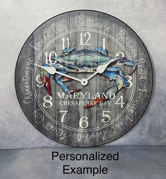 Blue Crab Wall Clock - CustomBigClocks