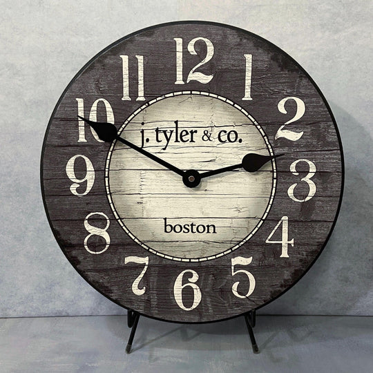 Boston Harbor Gray Wall Clock - CustomBigClocks