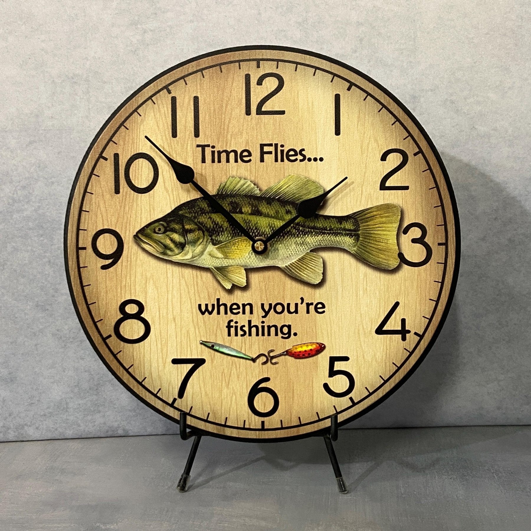 Time flies Fishing Wall Clock - CustomBigClocks