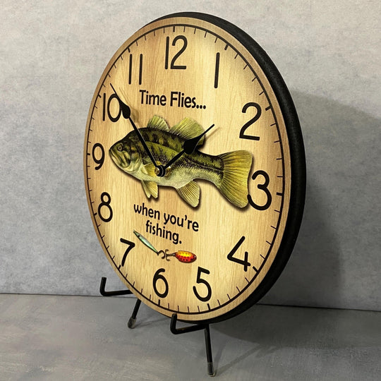 Time flies Fishing Wall Clock - CustomBigClocks