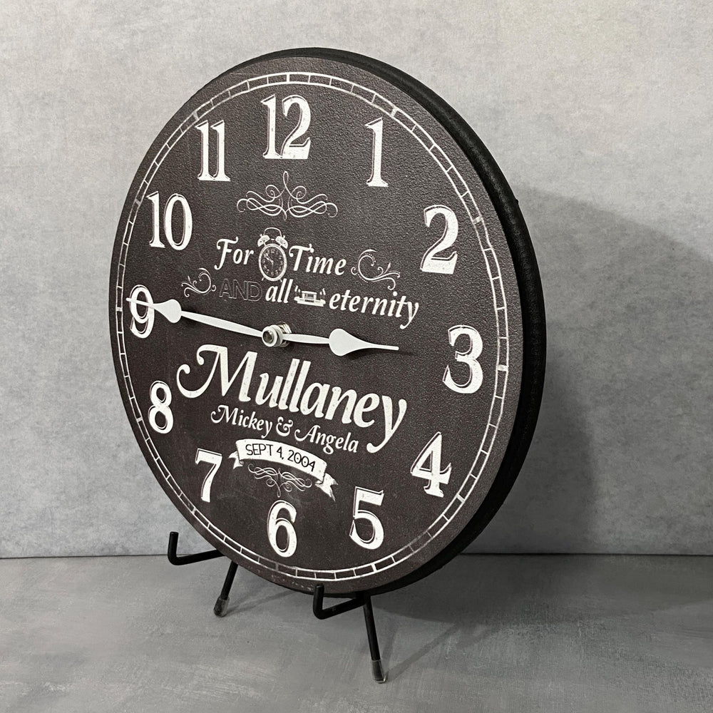 Chalkboard Wedding Or Anniversary Wall Clock - CustomBigClocks