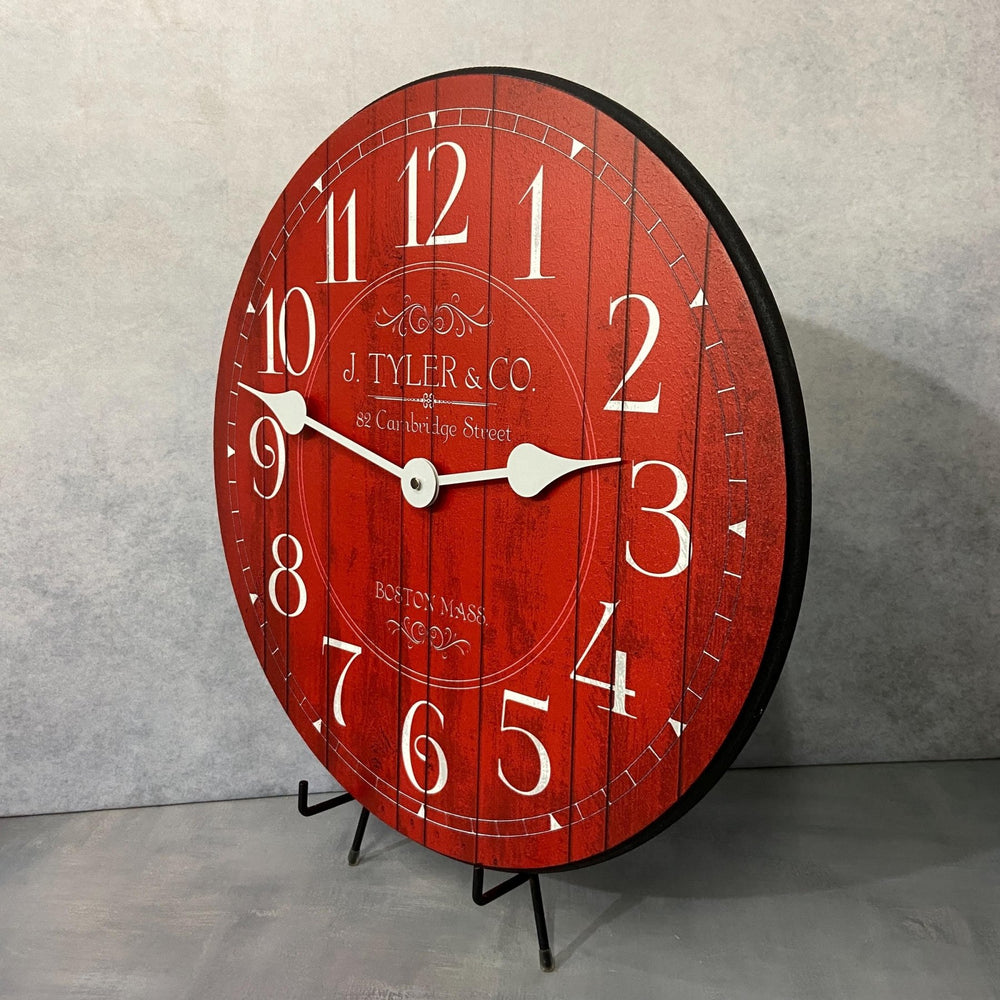Harbor Red Wall Clock - CustomBigClocks