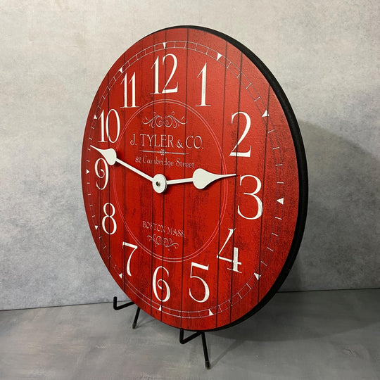 Harbor Red Wall Clock - CustomBigClocks