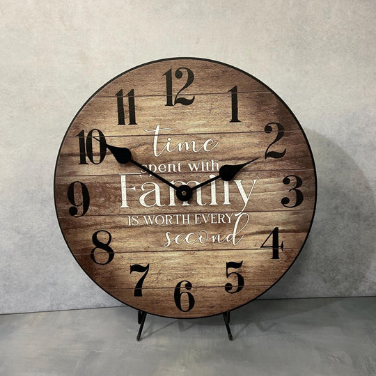 Time Spent With Family Clock - CustomBigClocks