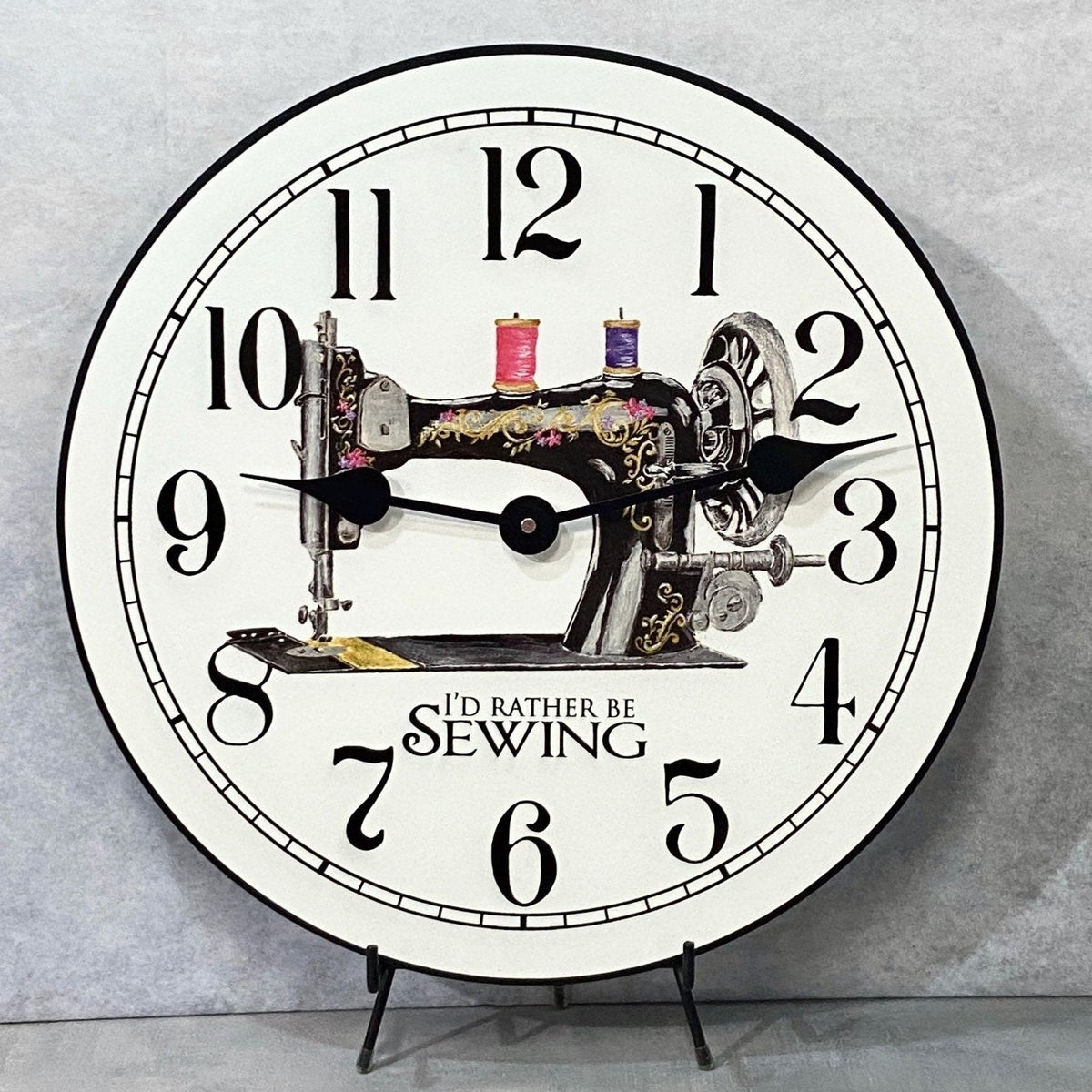 I'd Rather Be Sewing Wall Clock - CustomBigClocks