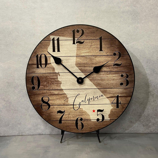 California State Clock Or ANY State Wall Clock - CustomBigClocks