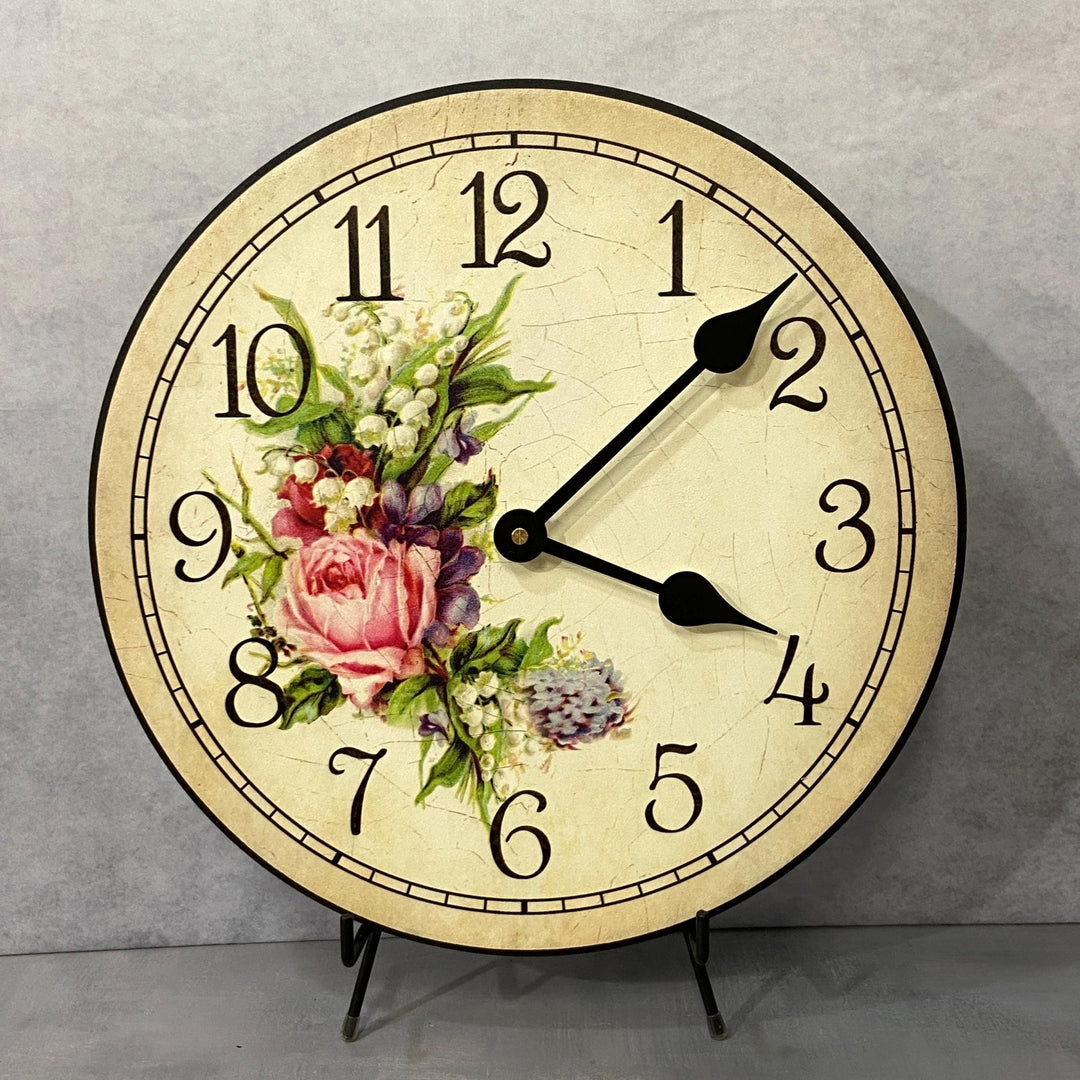 Country Floral Wall Clock - CustomBigClocks