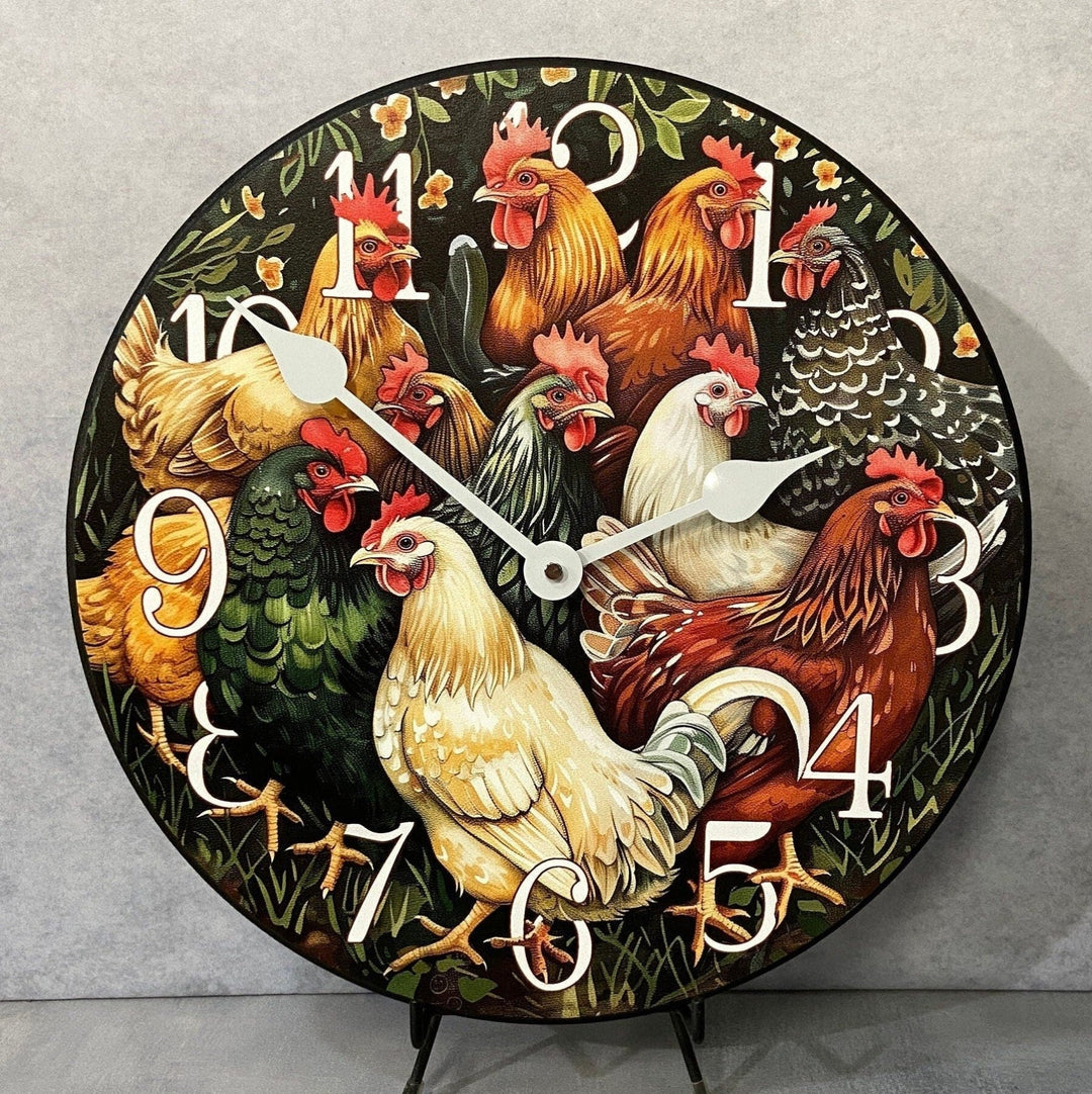 Chattering Of Chickens Wall Clock - CustomBigClocks