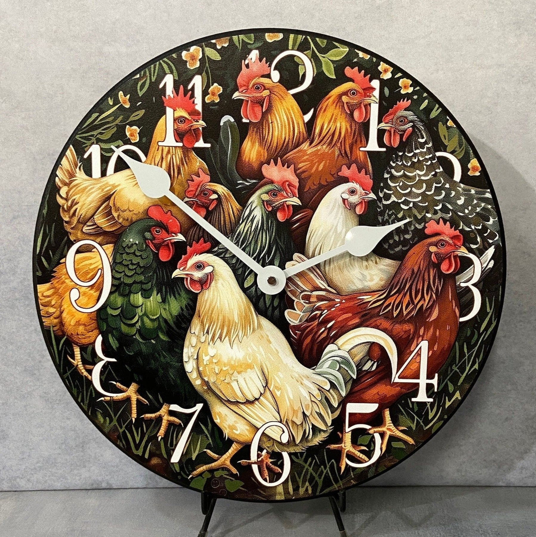 Chattering Of Chickens Wall Clock - CustomBigClocks