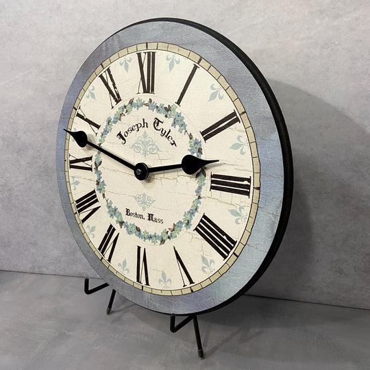 Blue Flower Wall Clock - CustomBigClocks