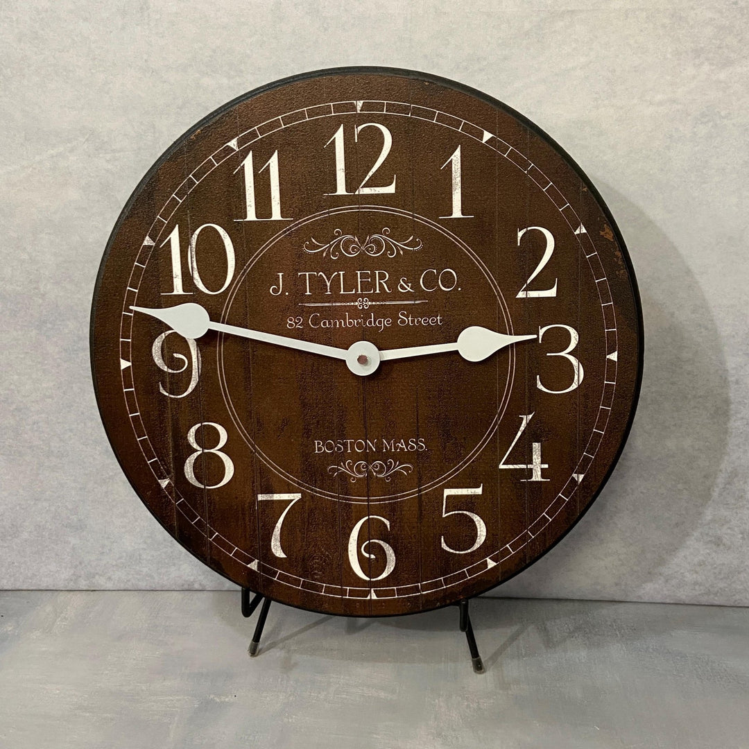 Harbor Brown White Wall Clock - CustomBigClocks