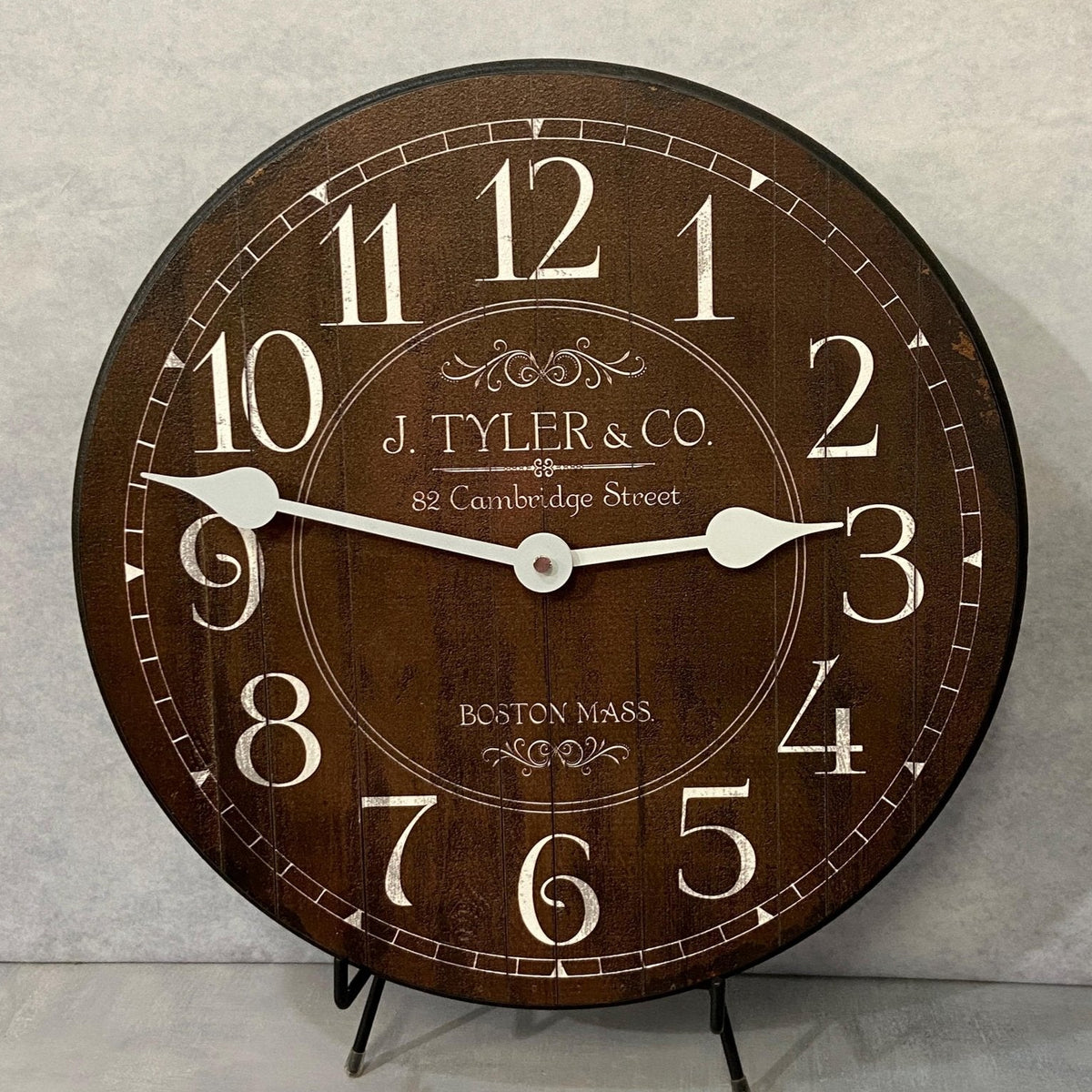 Harbor Brown White Wall Clock - CustomBigClocks