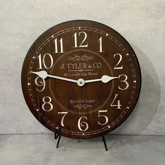 Harbor Brown White Wall Clock - CustomBigClocks