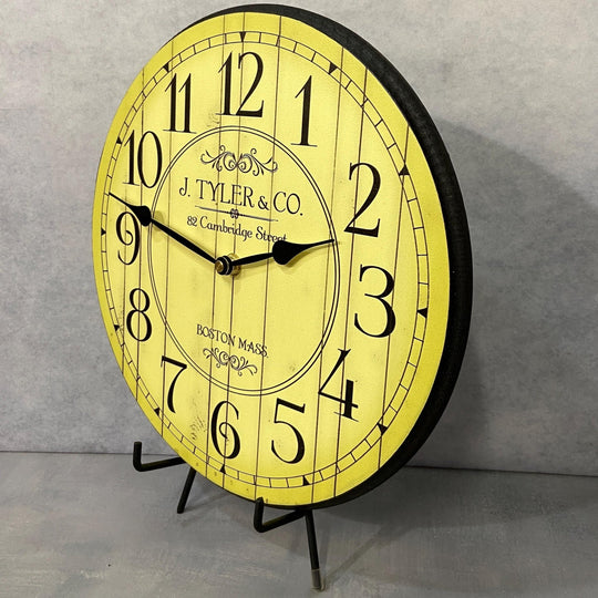 Harbor Yellow Wall Clock - CustomBigClocks