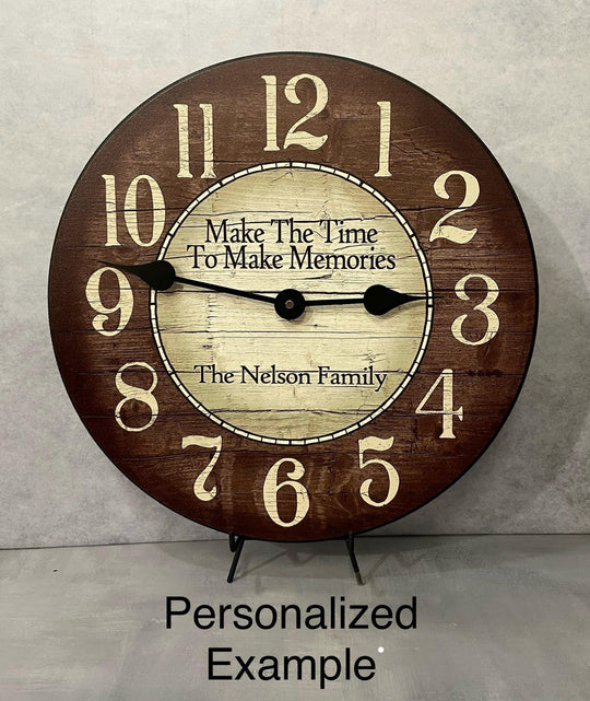 Boston Harbor Brown Wall Clock - CustomBigClocks