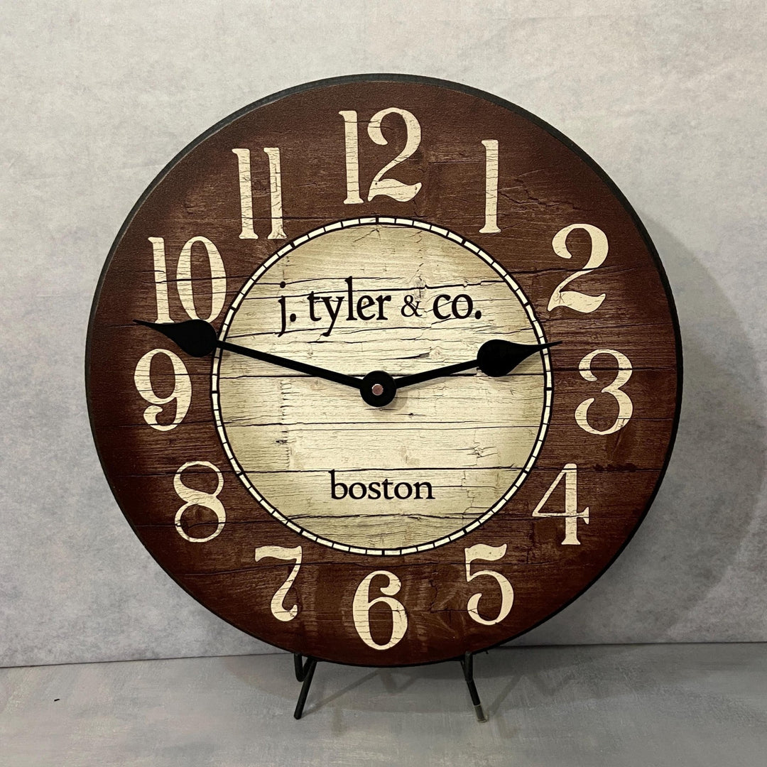 Boston Harbor Brown Wall Clock - CustomBigClocks