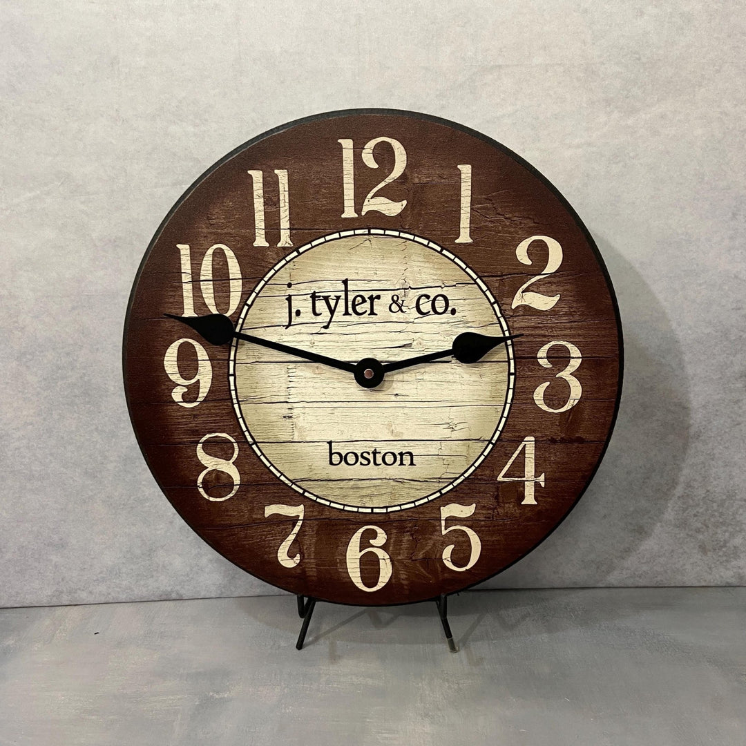 Boston Harbor Brown Wall Clock - CustomBigClocks