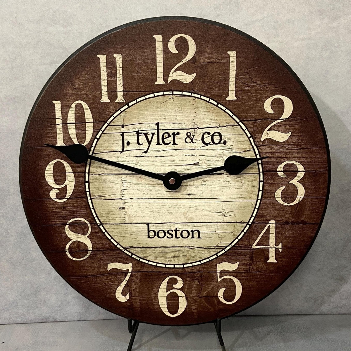 Boston Harbor Brown Wall Clock - CustomBigClocks