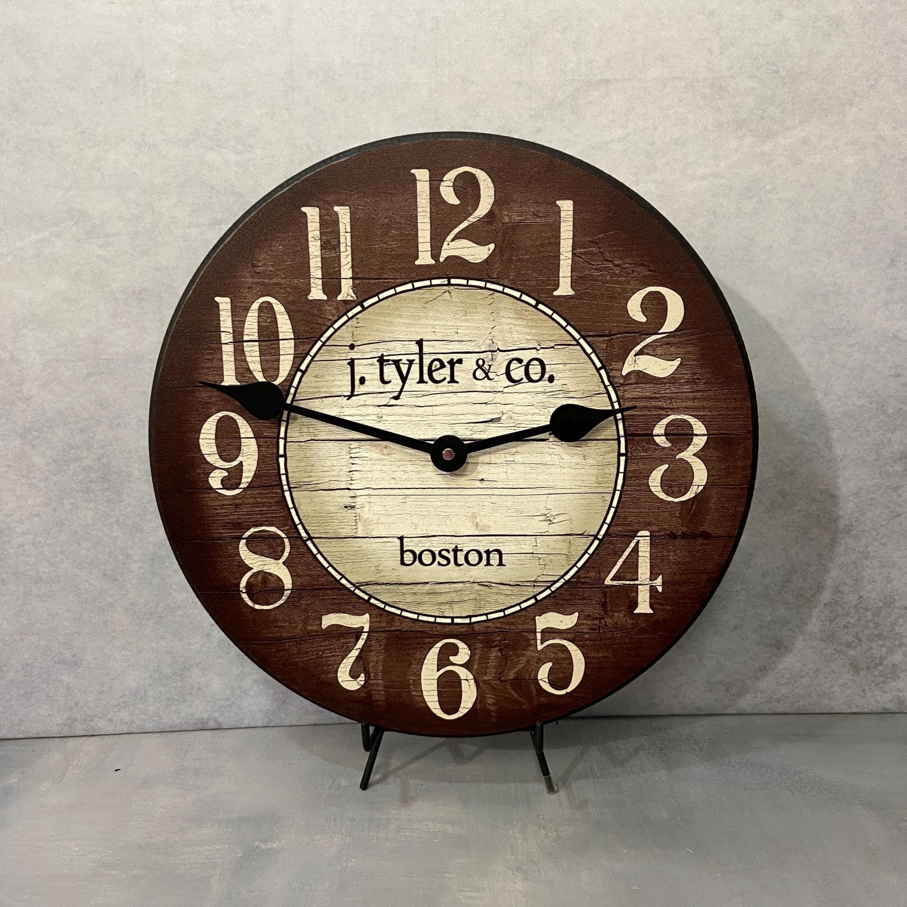Boston Harbor Brown Wall Clock - CustomBigClocks