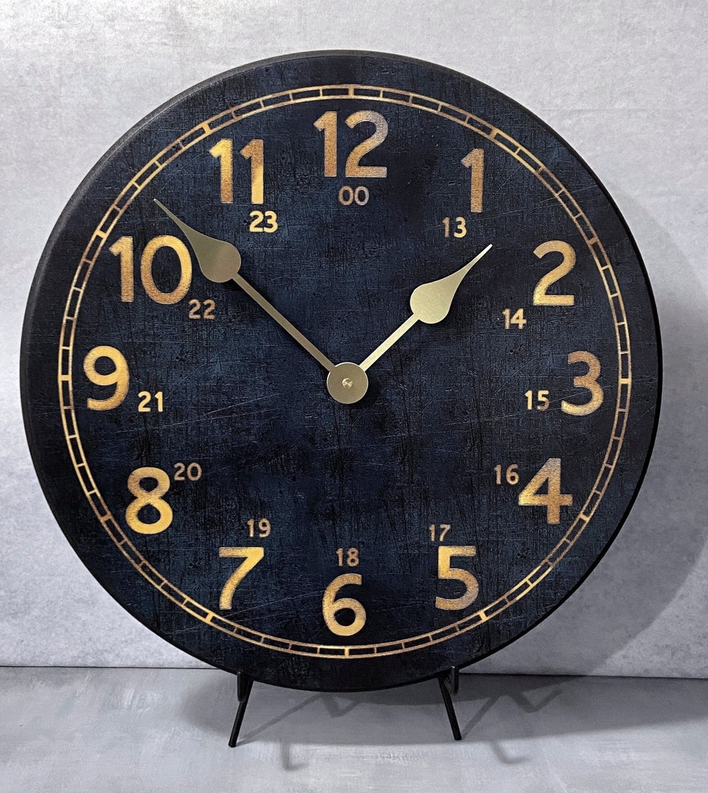 U.s. Naval And Gold Wall Clock - CustomBigClocks