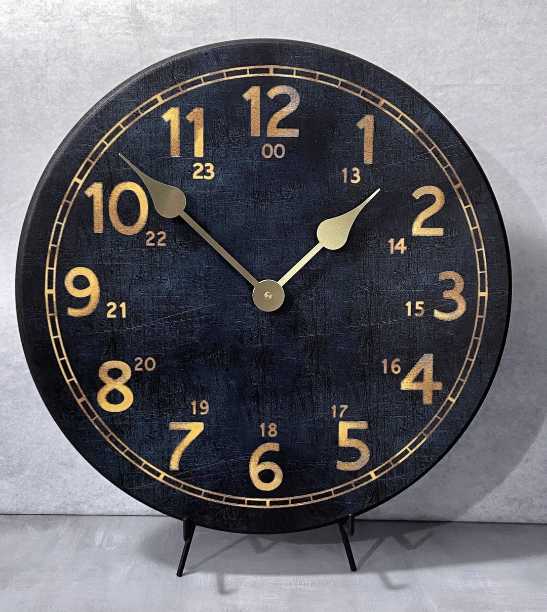 U.s. Naval And Gold Wall Clock - CustomBigClocks