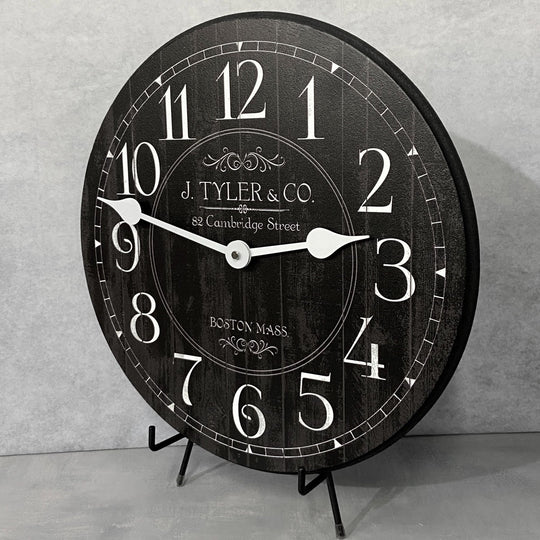 Harbor Black Wall Clock - CustomBigClocks