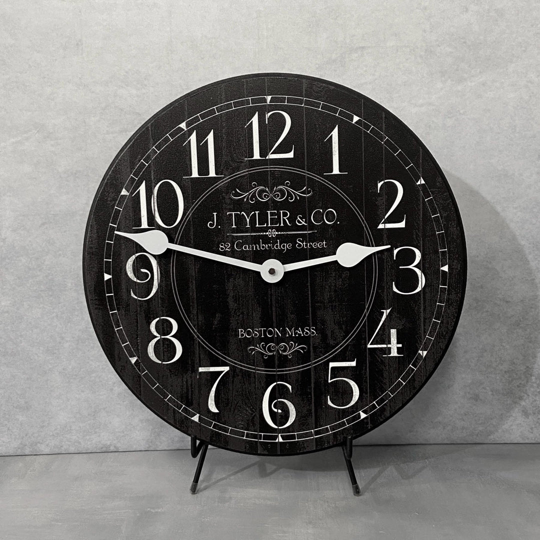 Harbor Black Wall Clock - CustomBigClocks