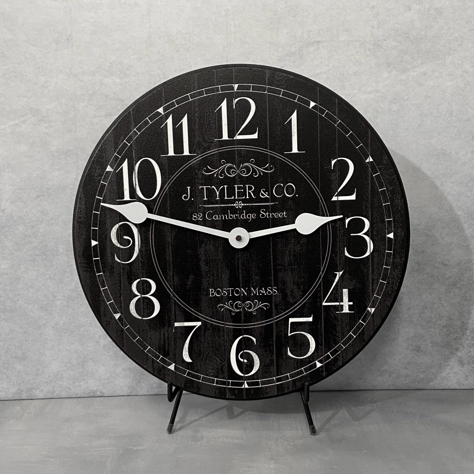 Harbor Black Wall Clock - CustomBigClocks