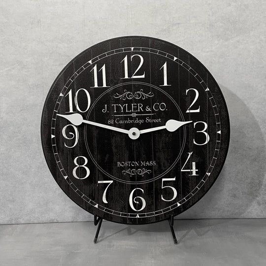Harbor Black Wall Clock - CustomBigClocks