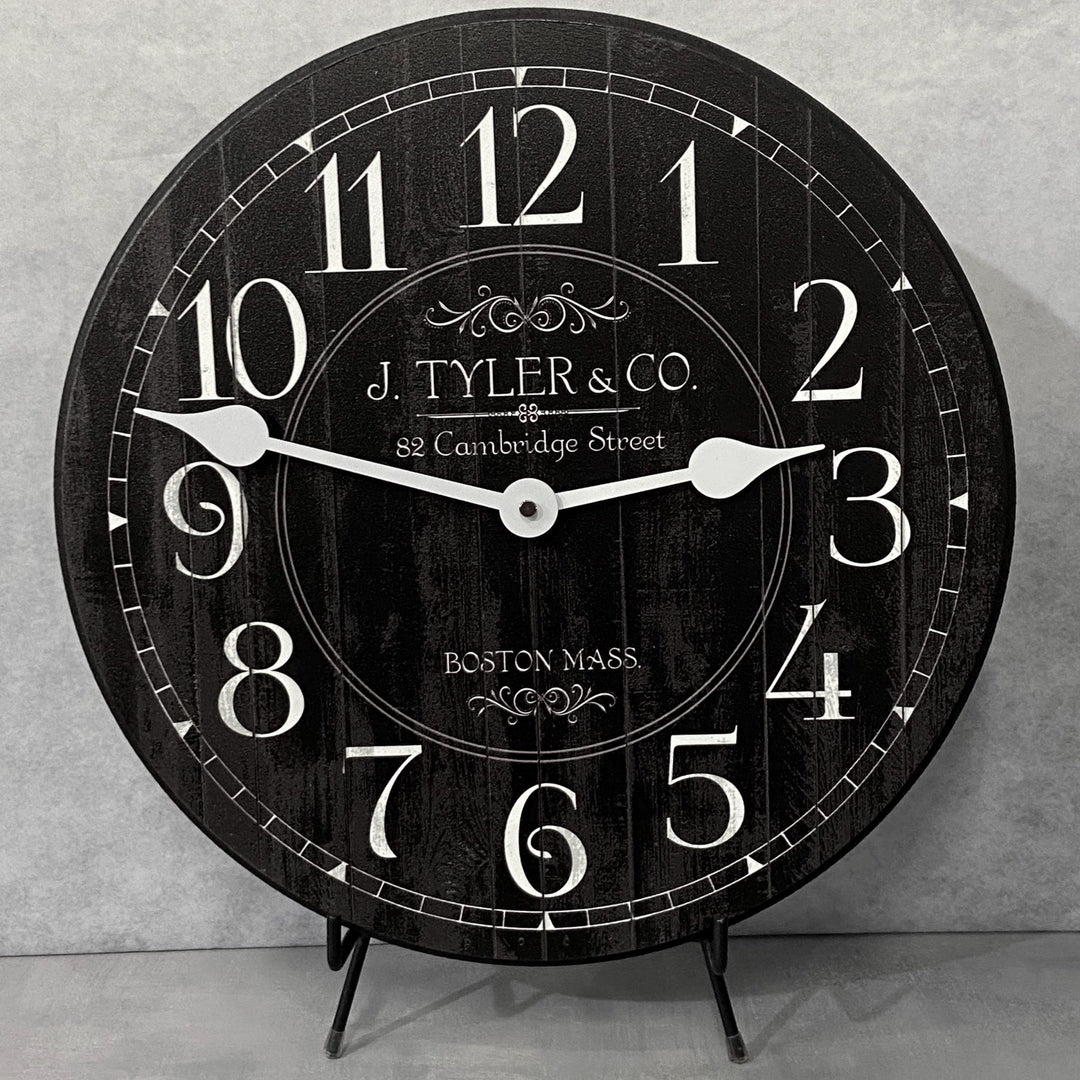 Harbor Black Wall Clock - CustomBigClocks