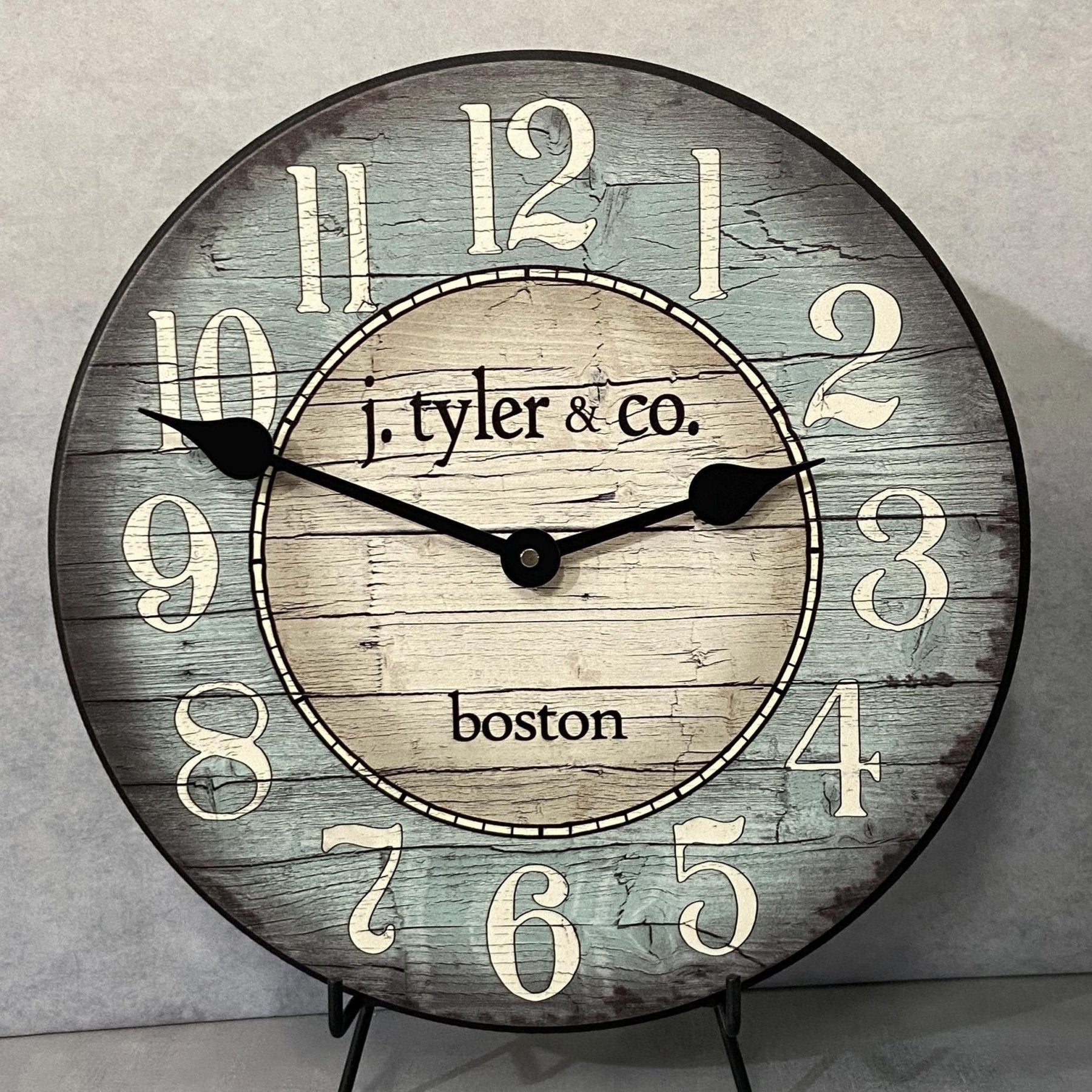 Boston Harbor Blue Wall Clock - CustomBigClocks