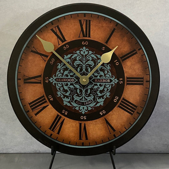 Seawood Harbor Wall Clock - CustomBigClocks