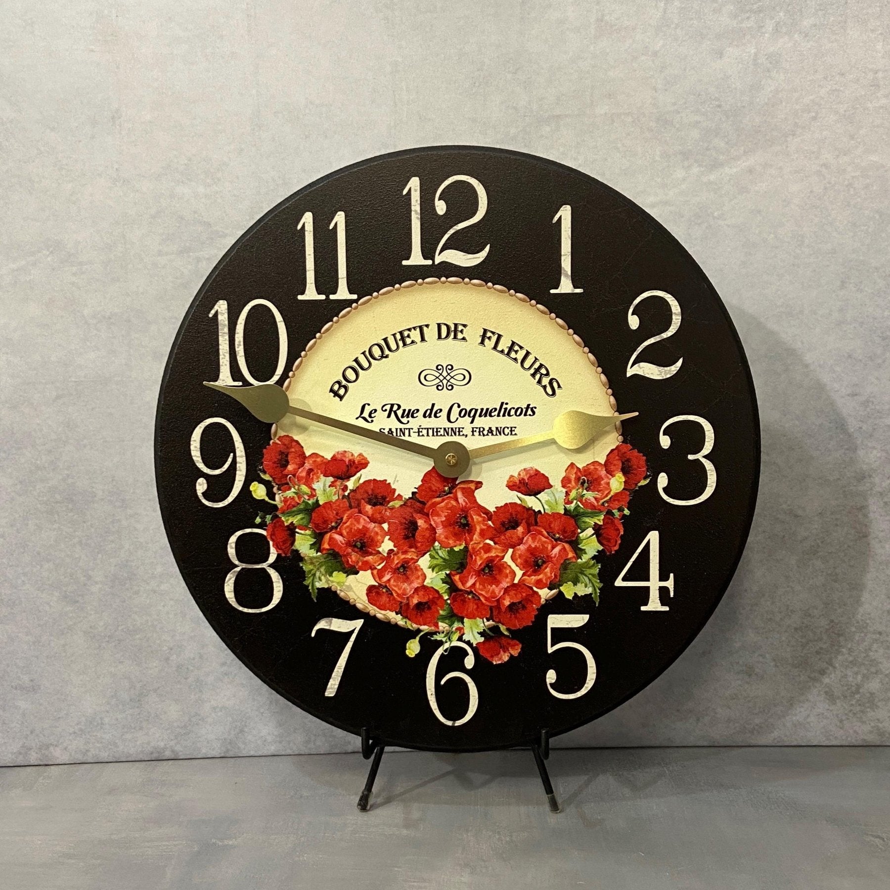 Poppies Wall Clock - CustomBigClocks
