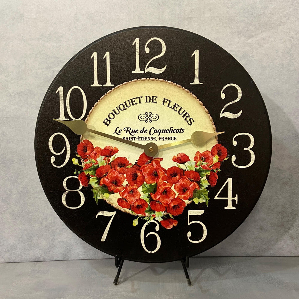 Poppies Pendulum Wall Clock - CustomBigClocks