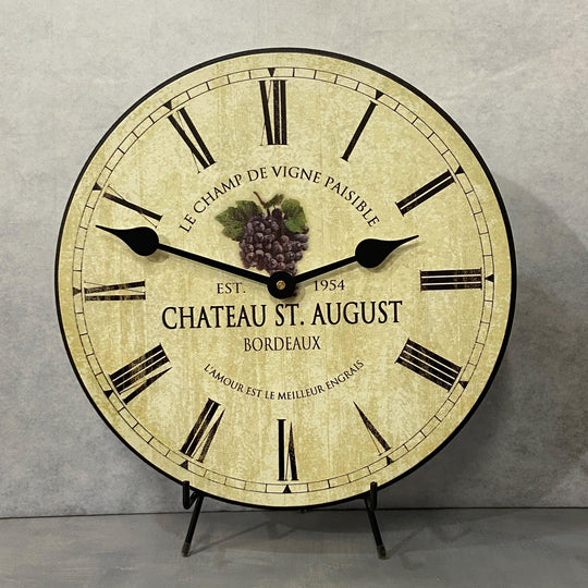 Wine Barrel Lid Wall Clock 3 - CustomBigClocks